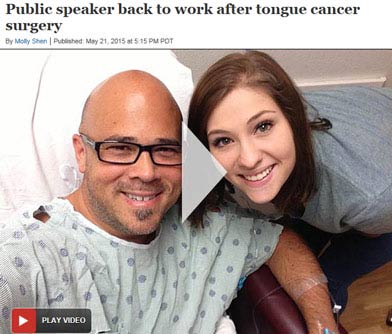 Video of tongue cancer patient on KOMO new