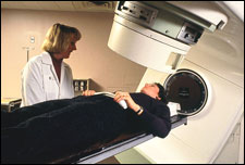 patient receiving radiaton therapy